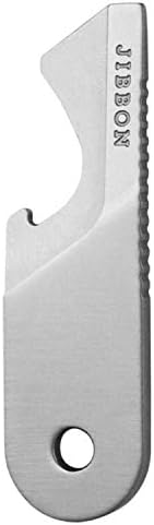 Jibbon 5 in 1 Multi Tool |Stainless Steel Keychain Multitool w/Bottle Opener, Flathead Screwdriver, Box Opener, Nail File & Pry Tool