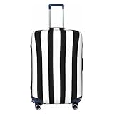 Équipée d'un trou de poignée télescopique, d'un trou de poignée supérieure, de deux trous de fermeture éclair invisibles sur les côtés, d'une fermeture éclair principale et d'un clip de fixation sécurisé, cette housse de bagage de voyage offre une protection complète. Les poignées latérales à rayures noires et blanches restent accessibles, ce qui les rend pratiques à transporter même lorsqu'elles sont couvertes.