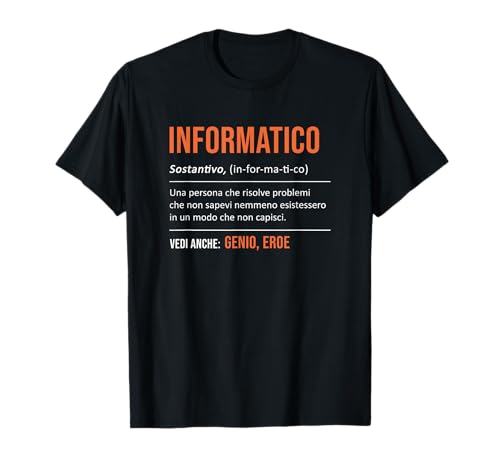 Informatico Divertente Definizione Programmatore Maglietta