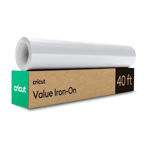 Image of Cricut Value Iron-On, White (12 in x 40 ft)