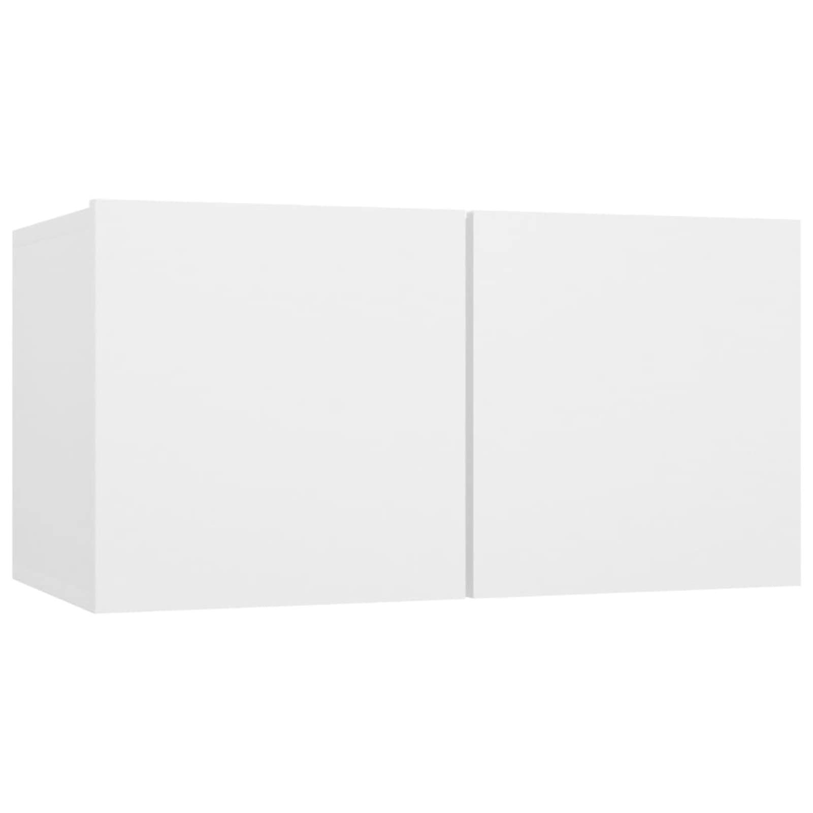 Tidyard Estantería de TV Flotante Mueble de TV Colgante,Estante para TV, Mesa de Centro Flotante Consola de Pared,Mueble para TV,Soporte para TV,5 Piezas Madera contrachapada Blanco 2#
