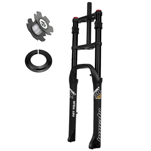 Material: This fat tire MTB air suspension fork is made of advanced magnesium+aluminum alloy fork legs and imported air rods