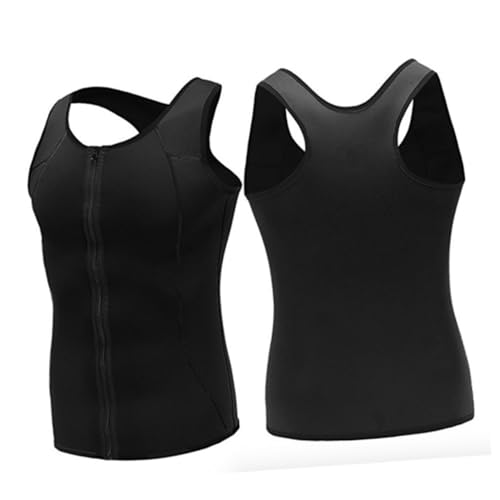 Baluue Chaleco Adelgazante para Hombre Transpirable con Compresión Muscular y Diseño Ajustado Corsé Deportivo para Fitness y Entrenamiento Color Negro