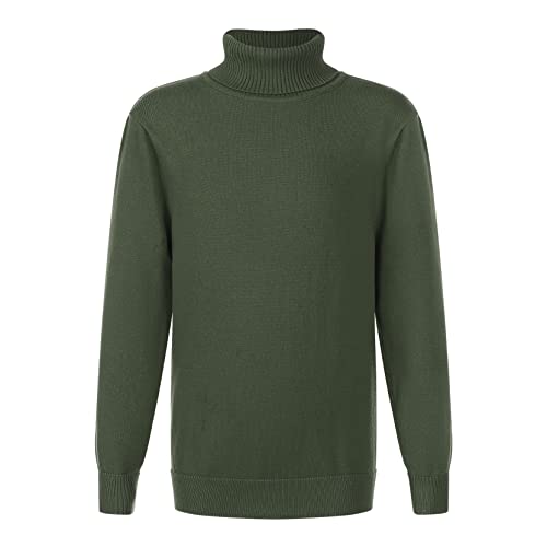 Loyan Kids Boys Turtleneck Sweater Long Sleeve Knit Pullover Sweatshirt Winter Warm Tops School Uniform