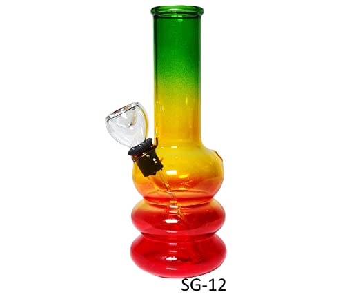 Handgemachte Rasta Bong Reisebong Glasröhrchen Borosilikatglas Mini Hookah 12,7 cm günstig (SG-12) – Bild 5