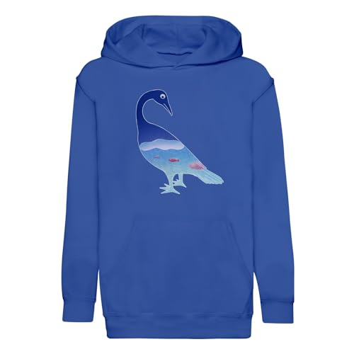 Sweat à capuche enfant oiseau et poisson en coton premium illustré