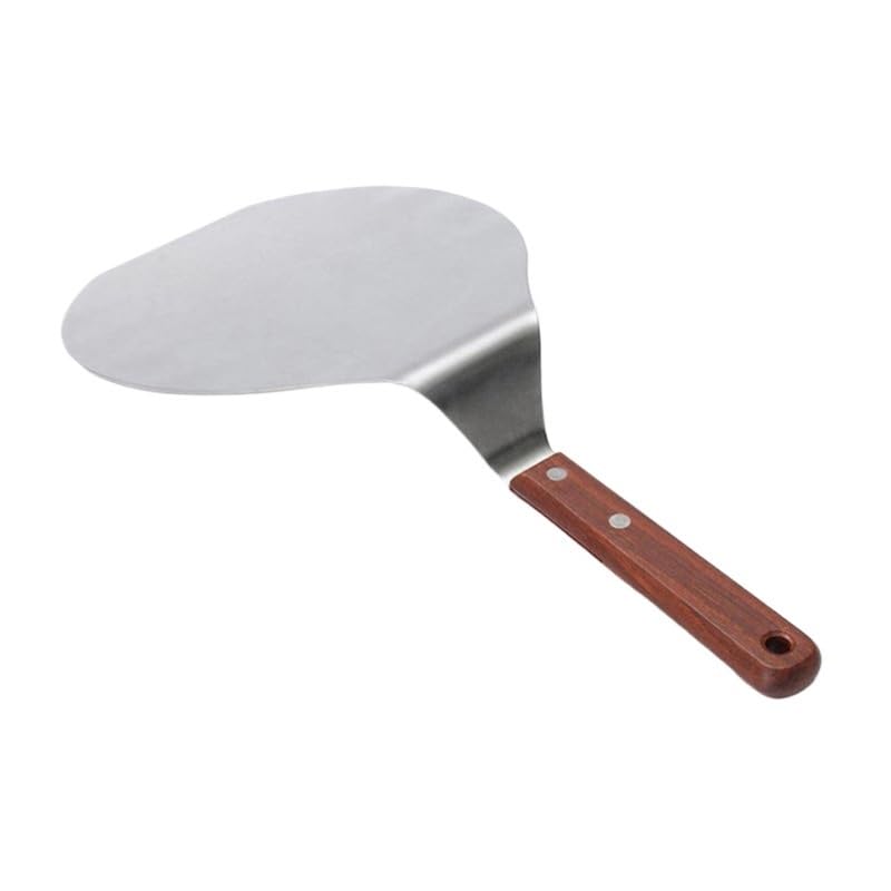 Pala Per Pizza Pale for pizza in acciaio inox con manico in legno, spatola rotonda for, pala for torte, taglia pane, accessori da cucina for la cottura al forno