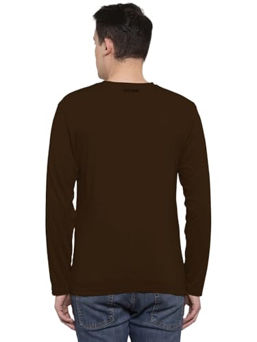 Image of Friskers Men's V-Neck Full Sleeves T-Shirt Blended Cotton with Elastane