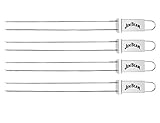Jim Beam JB0228 Edelstahl-Spieße, flach, silberfarben, 4 Stück