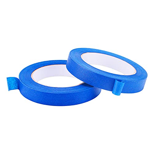 Lichamp Blue Painters Tape 3/4 inch 2 Pack Blue Masking Tape 3/4 inch x 55 Yards x 2 Rolls (110 Total Yards)