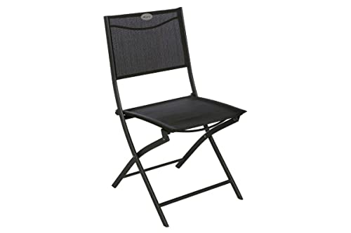 Chaises de jardin pliantes Modula Hespéride design anthracite épuré - 5
