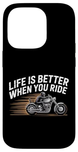 Life Is Better When You Ride �I�[�g�o�C�A�p���� �o�C�J�[���� �X�}�z�P�[�X iPhone 14 Pro �p