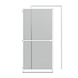 WIP Fliegengitter-Set: 1 Alu-Insektenschutztür 120x240cm + 1 Klemmzarge 125x245cm, weiß