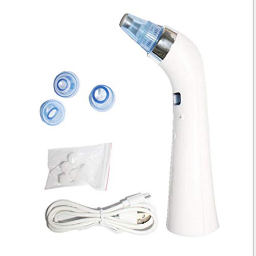 RISSME Extractor de espinillas Extractor eléctrico,Recargable,5 Niveles,Aspirador de Nariz Ajustable,Limpiador de poros y Dispositivo de eliminación de acné con ventosas