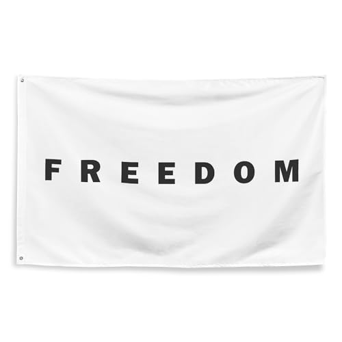 FREEDOM White Flag - USA pride remember We Are Charlie 3x5ft wall banner - maga republican america first flagpole flag