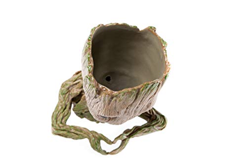 Boxiti Baby Groot Guardians of Galaxy Action Figure Flowerpot & Pens Holder for Home, Office Planter pots with Gift Groot Key Ring Model 3