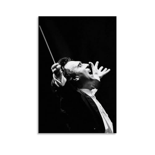 BFQMBKJUQ Claudio Abbado - Póster decorativo de pintura a prueba de humedad, resistente a la decoloración, resistente al agua, para decoración del hogar, tienda, 40 x 60 cm, estilo sin marco