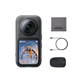 Insta360 X6 - Action cam 360 8K con sensori da 1/1,1″, Nero notte