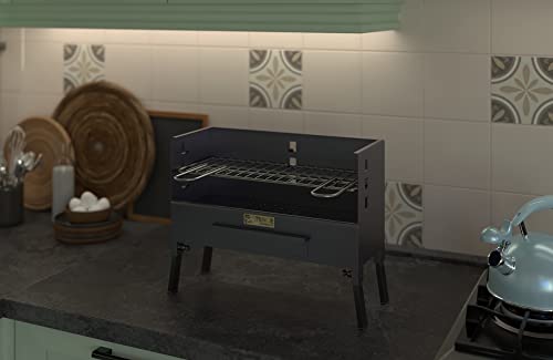 Miniatura 3 de Imex El Zorro 71421.0 Barbacoa Sobremesa Con Parrilla Cincada, Negro, 43. 5 X 24. 5 X 39. 5 Cm