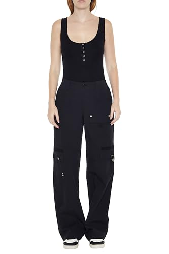 Forever 21 Ribbed Knit Tank Bodysuit Black X-Small