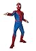 Marvel Spider-Man Official Youth Halloween Costume - Premium Quality Padded Jumpsuit with Pull On Fabric Mask (S) Red
