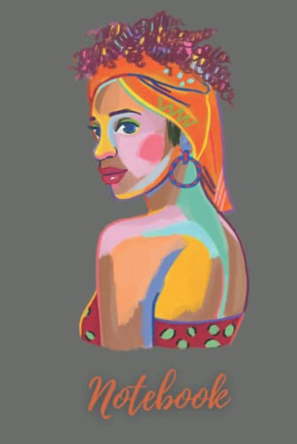 Abstract Notebook: Aesthetic Ruled Lined Journal | Colourful Cubism Art Kwanzaa Celebration Girl Book 2022