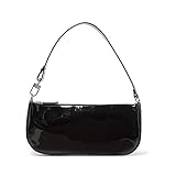 Women Clutch Bag,Retro Pattern Bag for Women,Clutch Purse for Women,Shoulder Bag Handbags for Party Wedding (one size, Black Patent Leather)