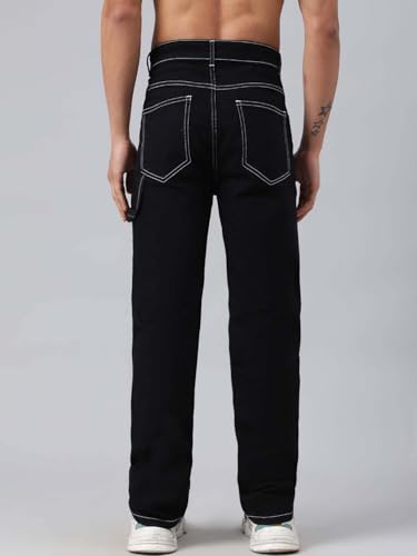 Image of KOTTY Men's Relaxed Fit Straight-Leg Jeans|Comfortable & Durable Denim Jeans