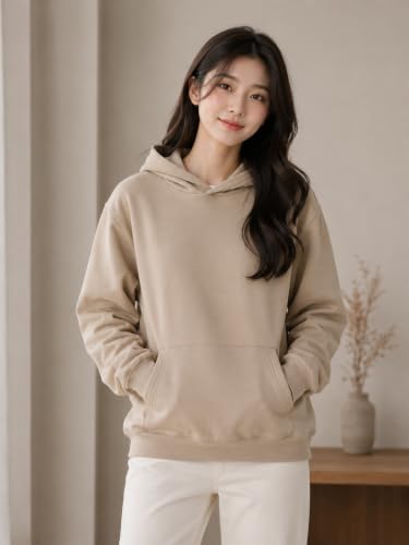 Image of Women's Oversized Hoodie Sweatshirt | Graphic Back Print Hooded Pullover | Long Sleeve Fleece Hoodie with Kangaroo Pocket | Casual Winter Wear