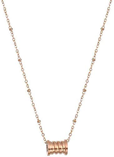 Preisvergleich Produktbild CKAWM Halskette Klassische Titan-Stahl-Halskette Weibliche Leichte Schlüsselbein-Halskette