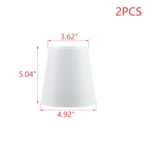 MY MIRONEY 2PCS White Barrel Metal Lampshade, 5.04" Height by MY MIRONEY - Used condition - Image 2