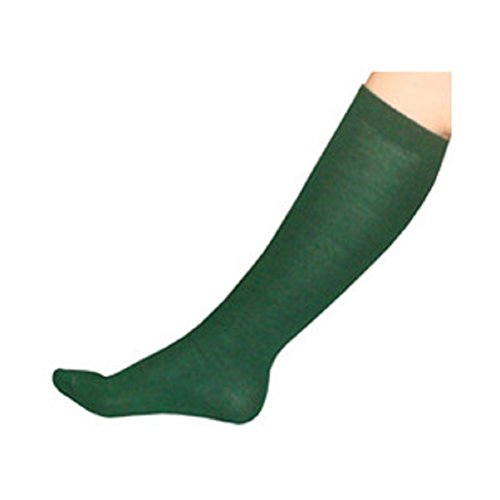 F & S LTD 1/3/6 X Pairs Girls/Women/Ladies Long Knee High Socks Cotton Rich Socks in 10 Colors Fit to UK Size 4-6.5 (Green, 1)