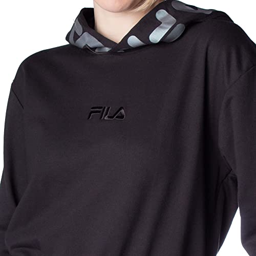 Moletom Feminino Fila Cropped Letter Preto - P