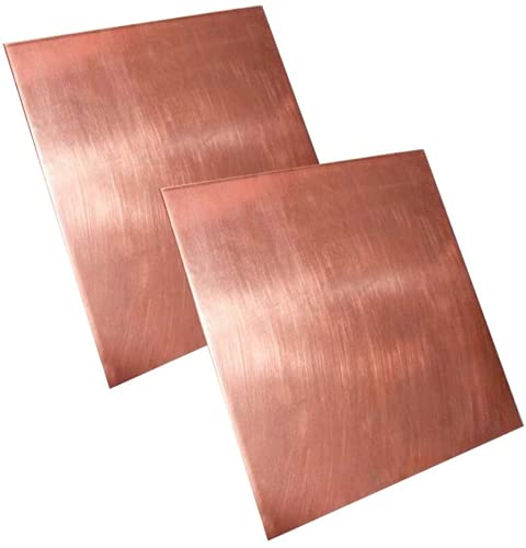 1 Stück 99,9% reines Kupferblech Kupfer Metall Kupferblech (T = 2 mm, 100 x 100 mm)