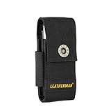 LEATHERMAN, Premium Nylon Snap Sheath with Pockets, Fits 4" to 4.5” Multi-Tools, Black, Large