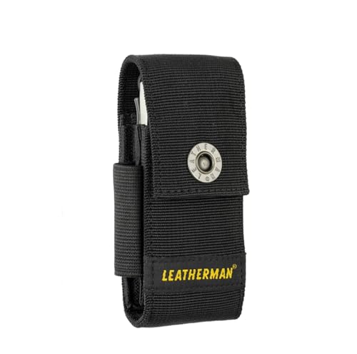 LEATHERMAN, Premium Nylon Snap Sheath with Pockets, Fits 4' to 4.5” Multi-Tools, Black, Large