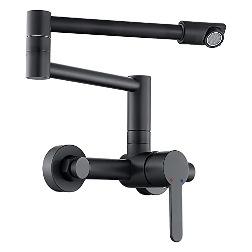 Grifo-de-Cocina-de-ParedGrifo-para-Fregadero-Monomando-Negro360–Giratorio-PlegableCocina-Doble-Grifo-ParedRotacion-de-para-Grifo-de-Agua-Fria-y-Caliente