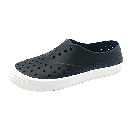 PEBBLES SHOES Women's Waterproof Breathable Slip On Sneaker | Ultra Soft EVA Upper Material & Odor Resistant Footbed with Arch Support | Flexible & Lightweight Garden Clogs Water Shoe (9 M, Black)