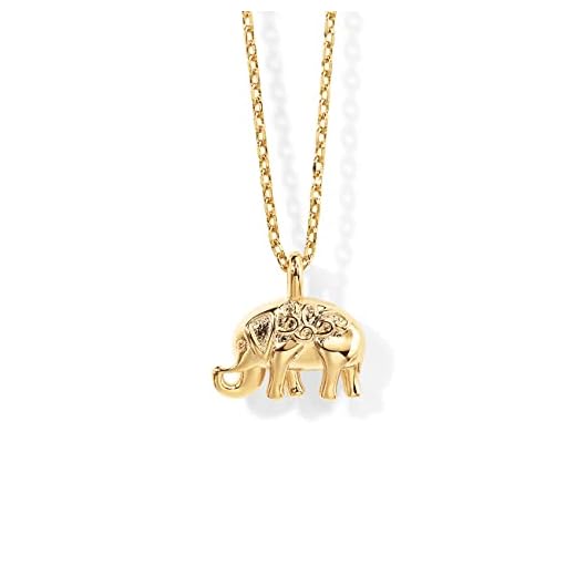 PAVOI 14K Yellow Gold Plated Elephant Pendant Necklace | Friendship Cute Necklaces for Women | Elephant Necklaces