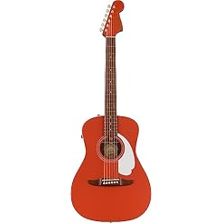 Fender Malibu Player WN Fiesta Red – Guitare Acoustique - Les Beatles, Paul McCartney, John Lennon, RIngo Starr, George Harrison