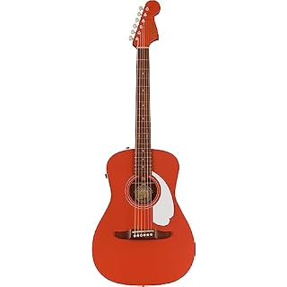 Fender Malibu Player WN Fiesta Red – Guitare Acoustique - Les Beatles, Paul McCartney, John Lennon, RIngo Starr, George Harrison