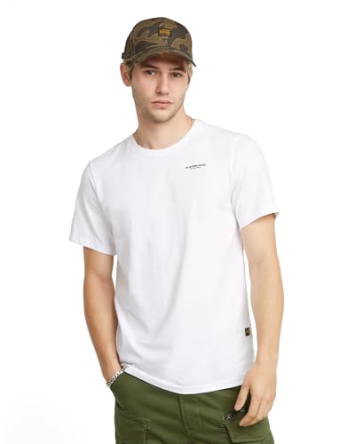 G-STAR Homme T-Shirt Slim Base, Blanc (white D19070-C723-110), S