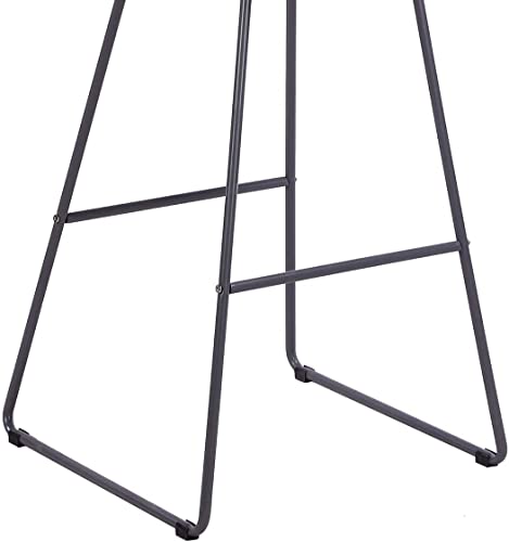 Ac Pacific ACBS37-29-GREY-N Nordic 30 Inch Modern Industrial Metal Bar Stools, Comfortable Faux Leather Seat Pad, Durable Steel Frame, Versatile Indoor Barstool thumb #6