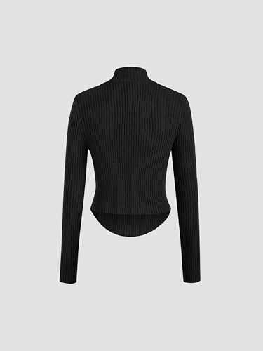 Image of CIDER Women's Rib Knit Long Sleeve Sweater