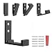 Foldable Adhesive Hooks,Heavy Duty Wall Hooks Zn Cu Alloy Ultra Strong Waterproof Hanger for Robe, Coat, Towel, Keys, Bags, Home, Kitchen, Bathroom (Set of 5) (Black)