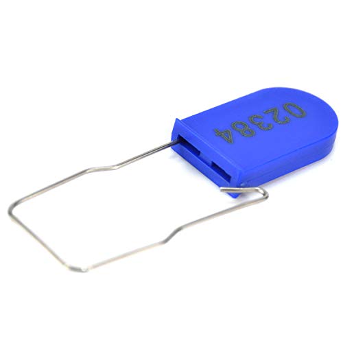 Image of Plastic Wire Padlocks Numbered Security Seal Plastic Padlock Electric Meter Seals Disposable Anti-Tamper Locks (Blue, 1000 PCS)
