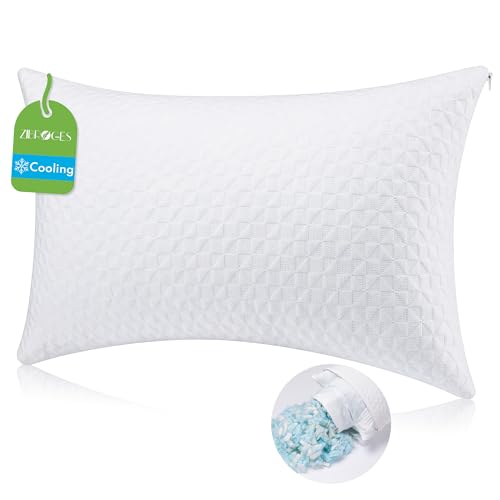 Oreiller Cervical Mémoire Forme 40x60cm - Premium Coussin Memory Foam Effilochée Ajustable, Confortable Oreillers Idéal pour les Dormeurs sur le Côté, le Dos et le Ventre, Housse de Oreillers Lavable