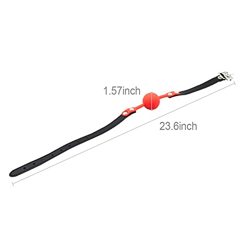 Romi Red Mouth Ball Gag Harness Mouth Restraints Adult Products With Lock #TOP3