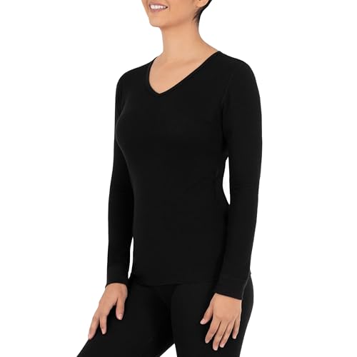 Fruit of the Loom Womens Micro Waffle Thermal V-Neck4