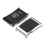 GIOPUEY Metall Hülle Kompatibel mit Amazfit Helio Strap, Silver